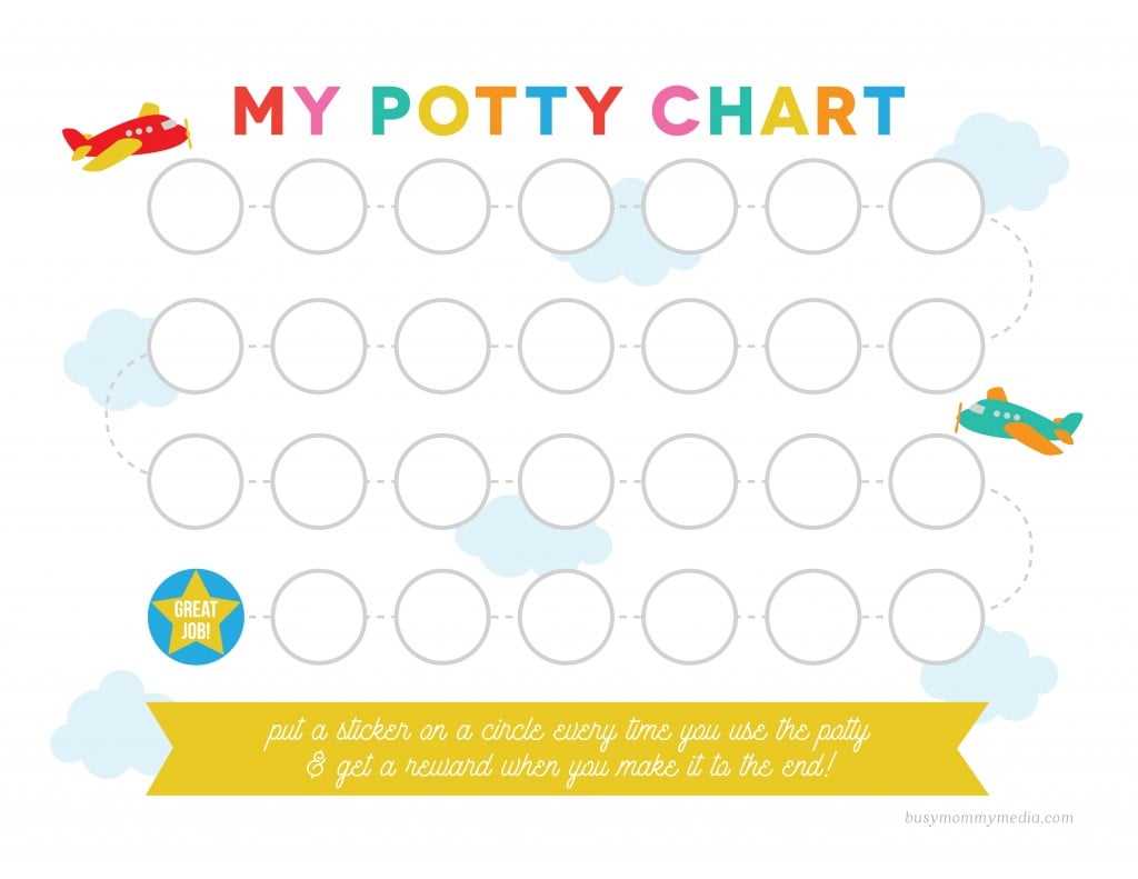 potty training printable sticker chart