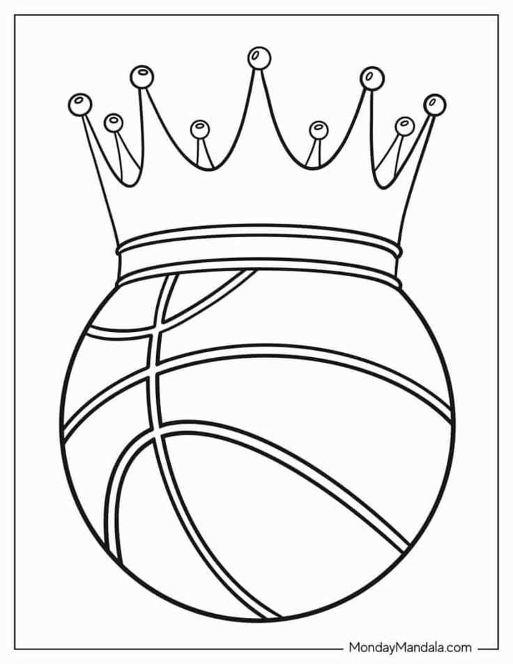 basketball coloring page printable