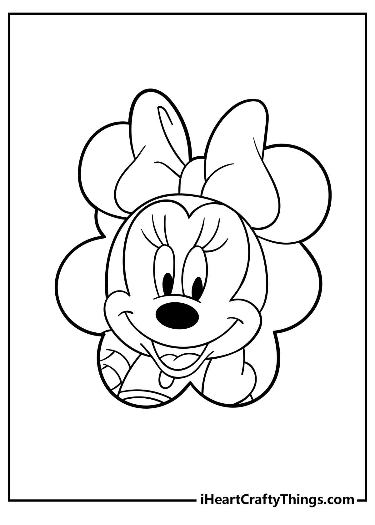 minnie mouse outline printable