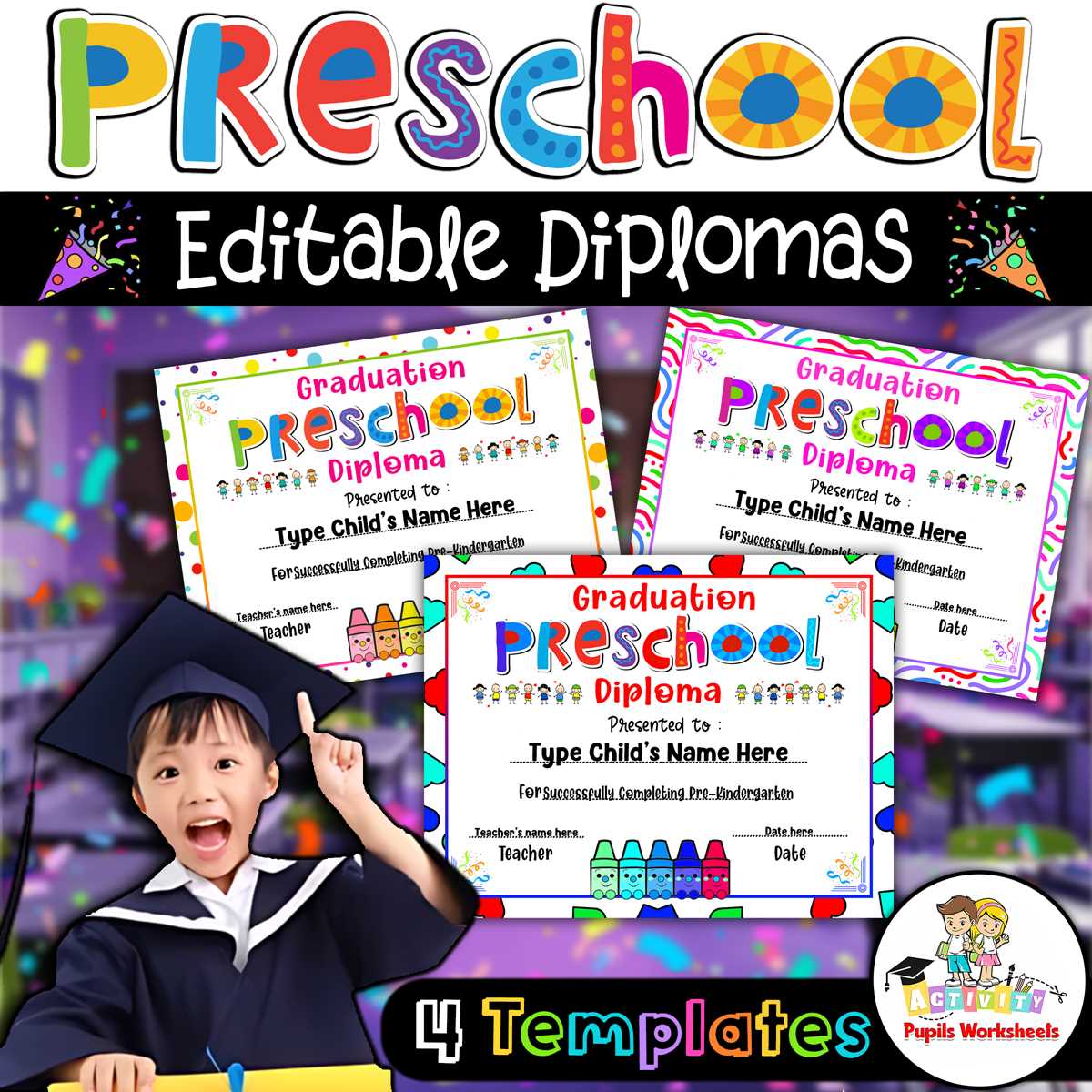 preschool printable diploma