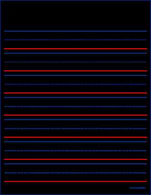 primary ruled paper printable