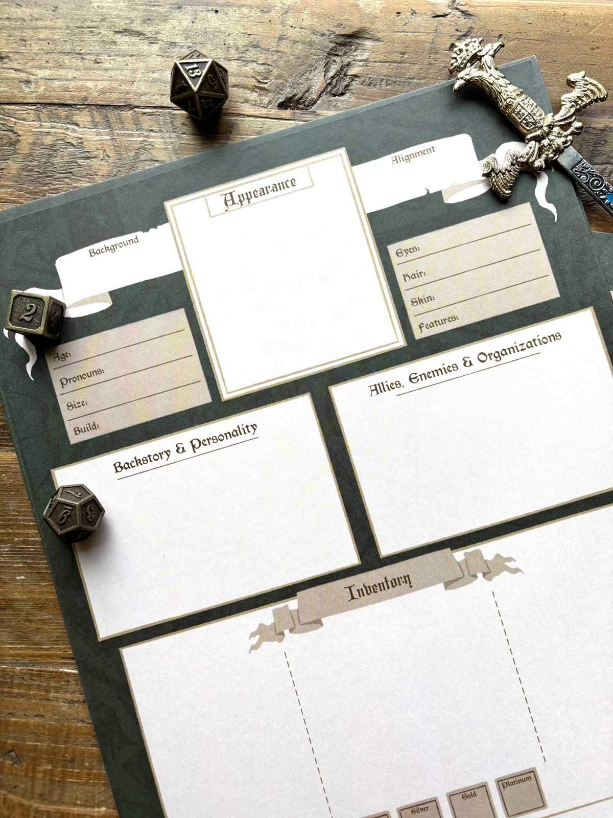 printable 5e character sheet