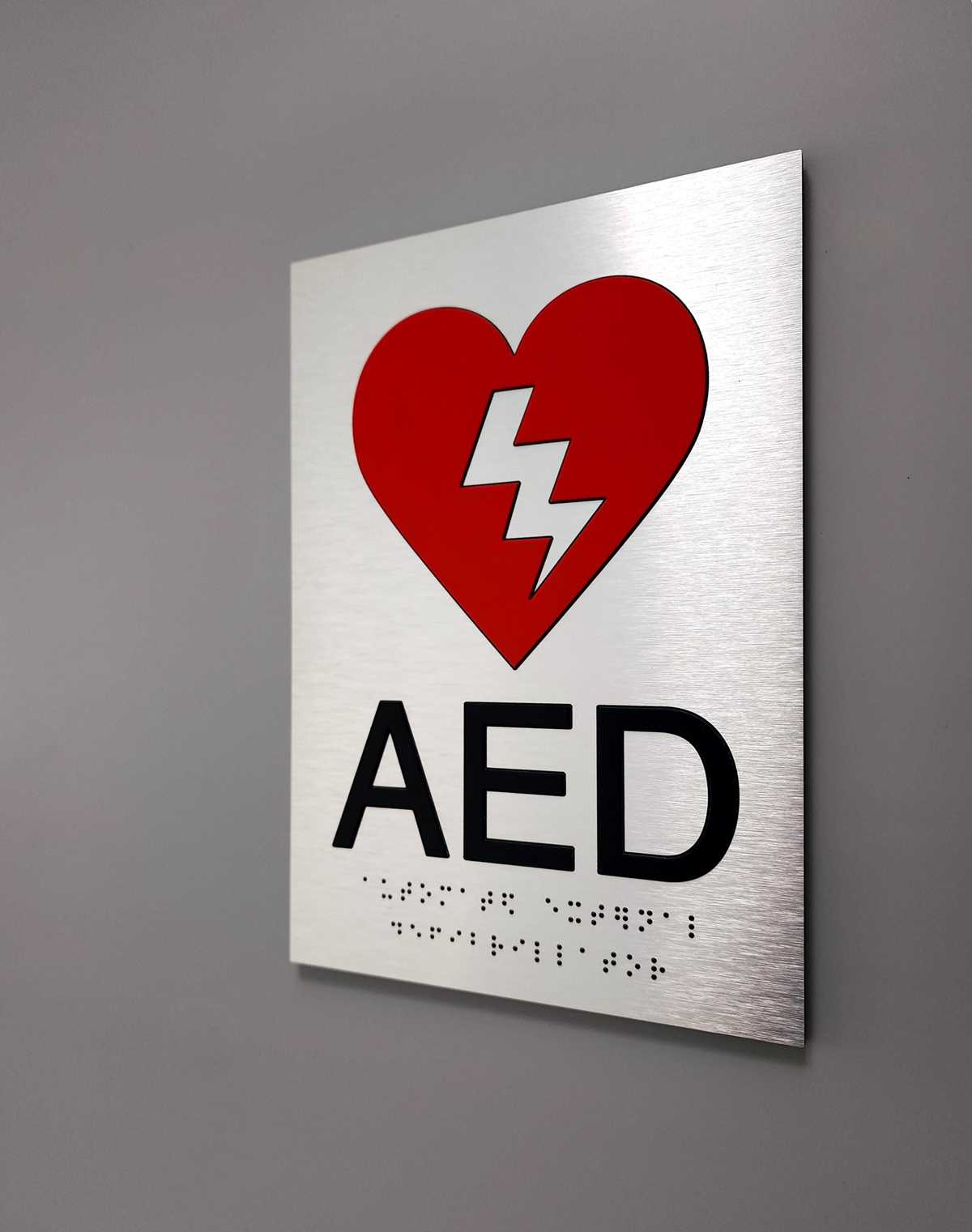 printable aed signage