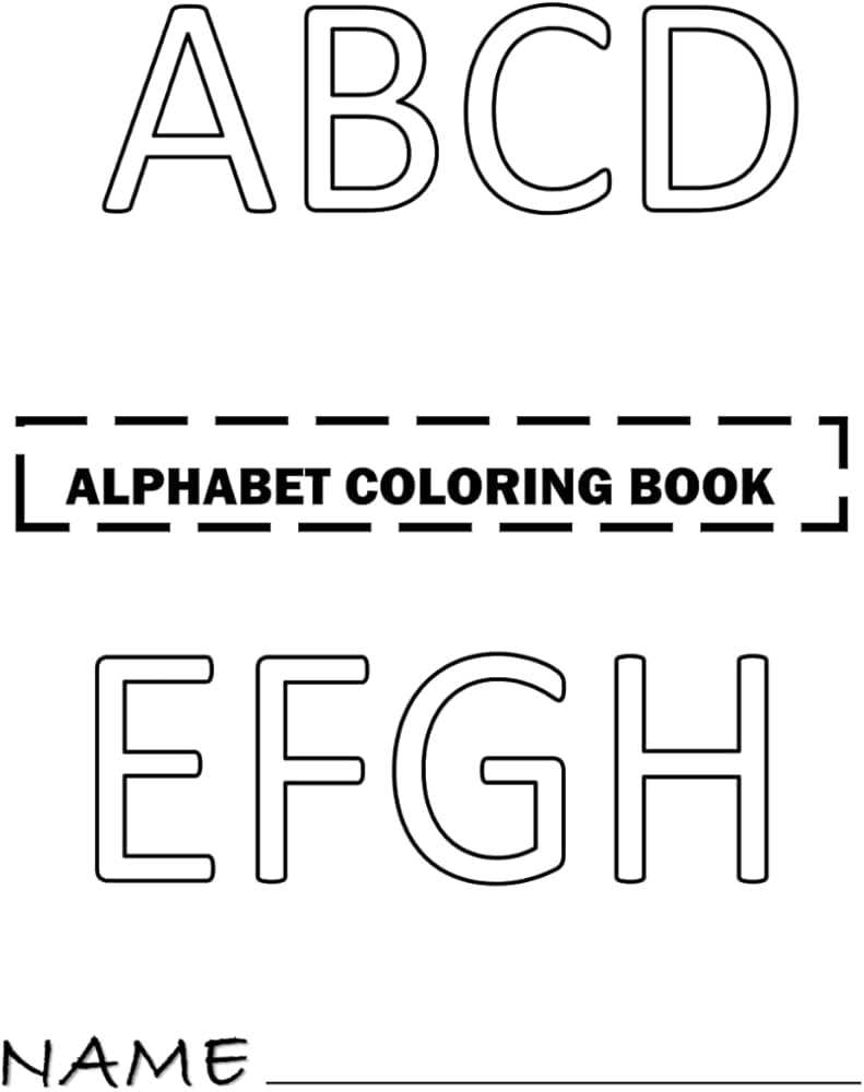 printable alphabet coloring book