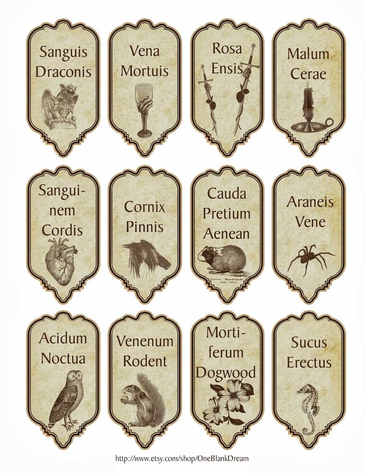 printable apothecary labels