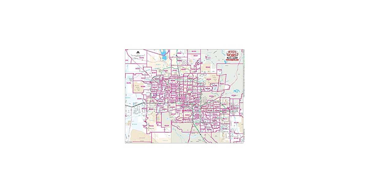 printable arizona zip code map