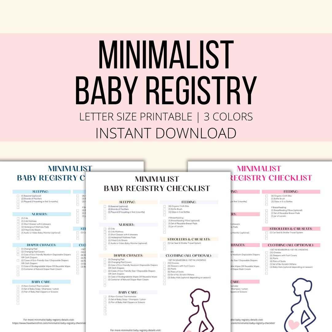 printable baby registry checklist