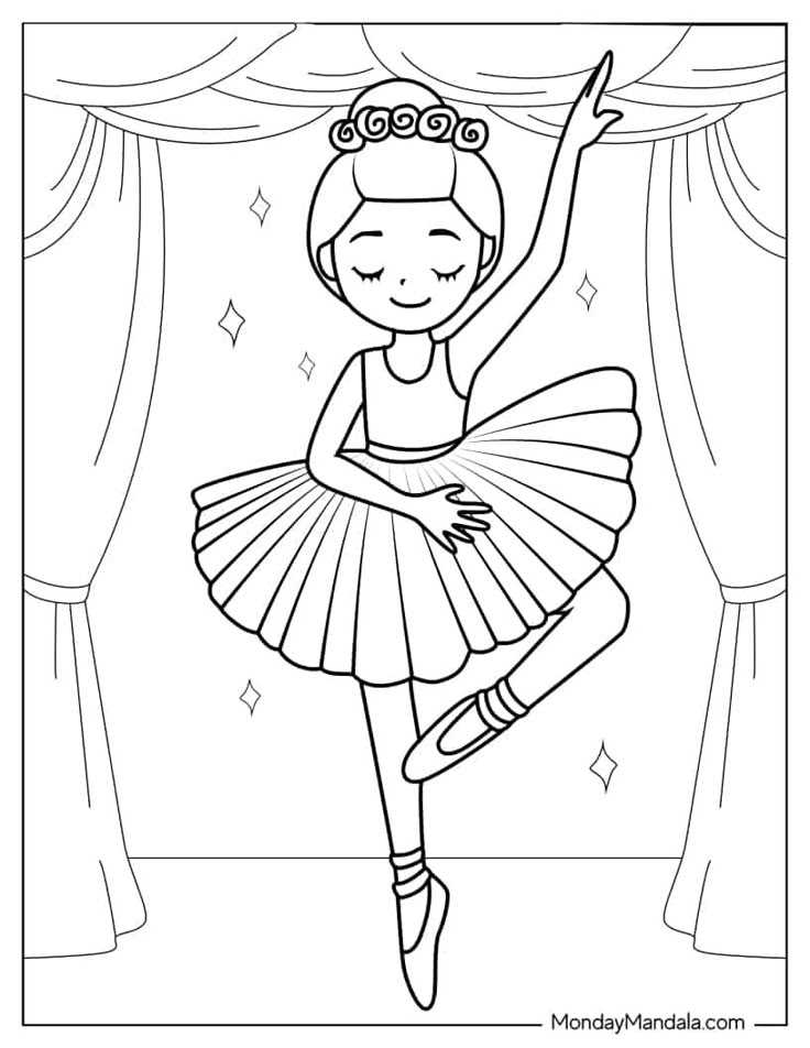 printable ballet coloring pages