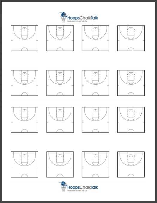 printable basketball court template