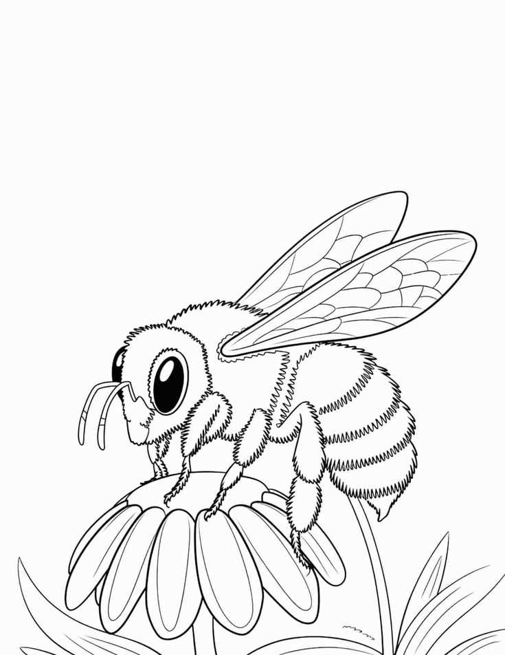 printable bee coloring pages