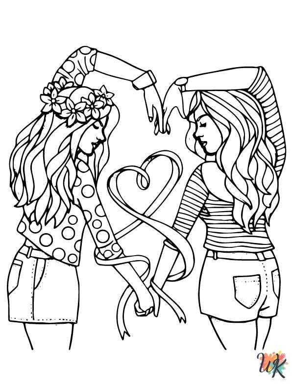 printable bff coloring pages