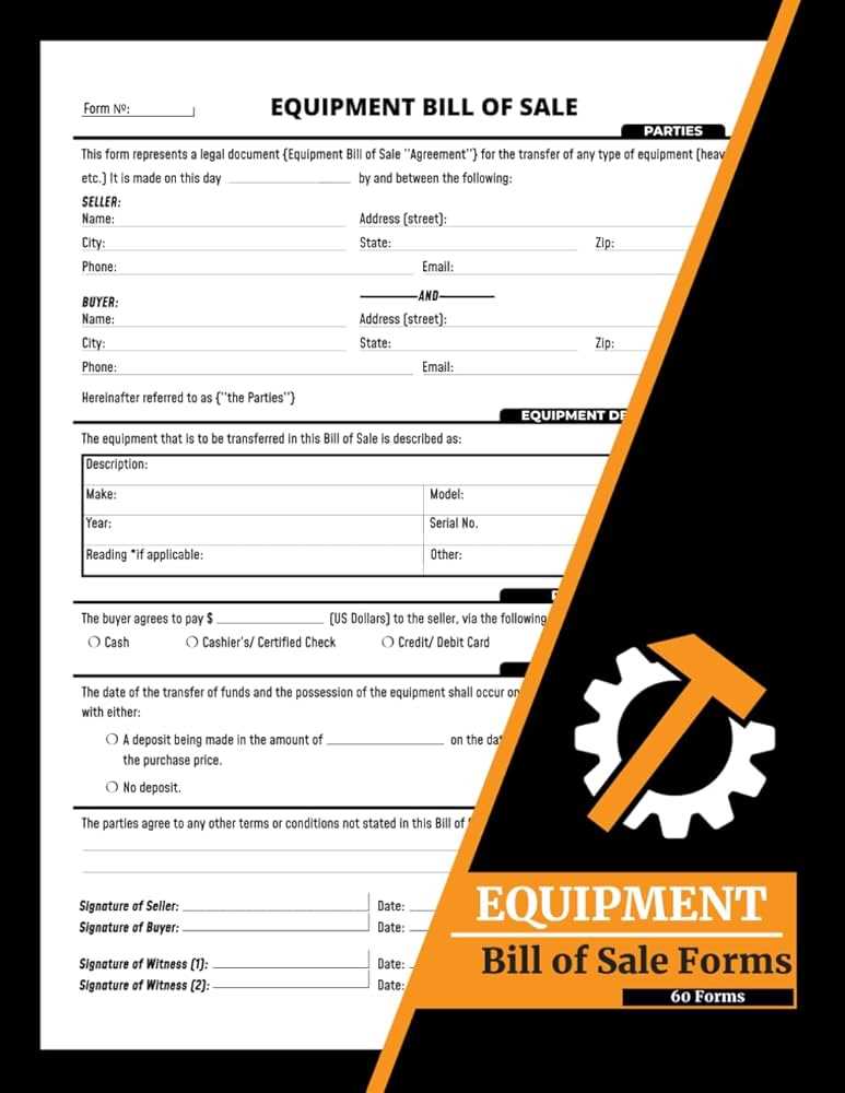 printable bill of sale for farm equipment