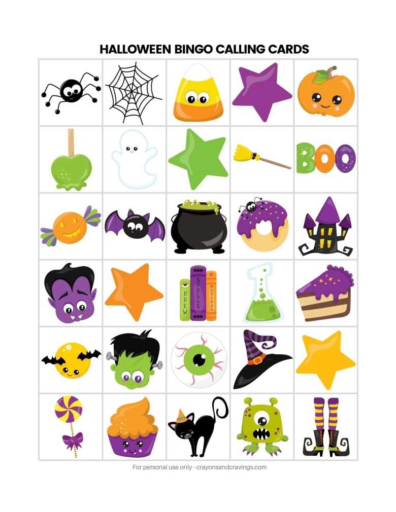 printable bingo halloween