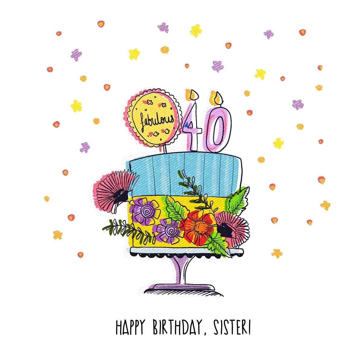 printable birthday cards for sister