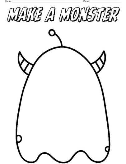 printable blank monster template