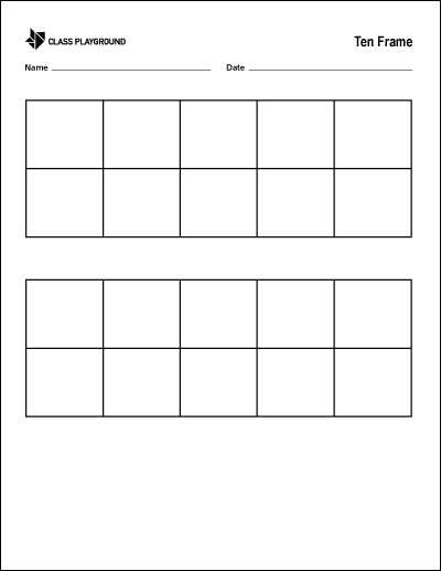 printable blank ten frames