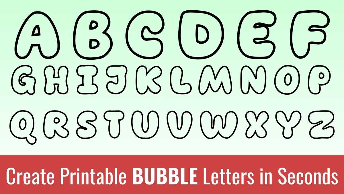 printable bubble letter a