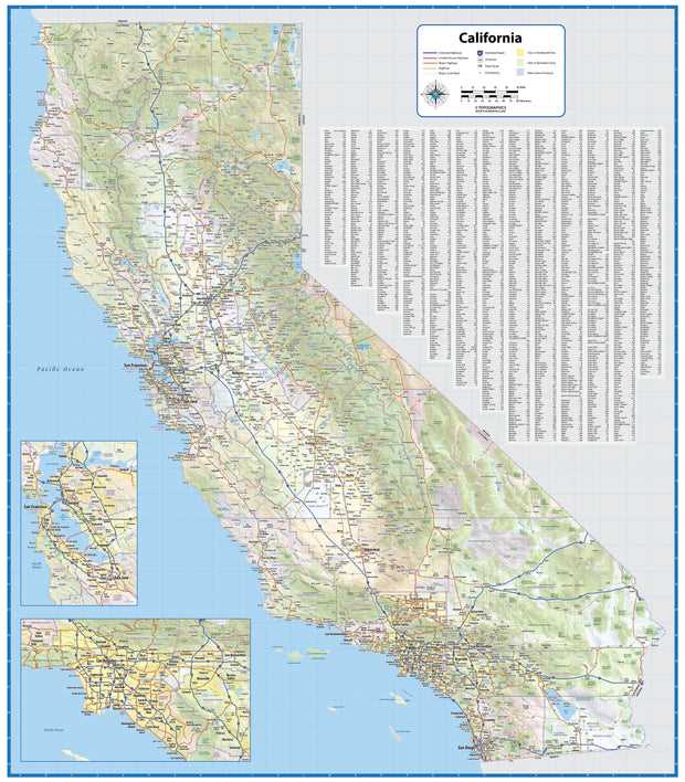 printable california zip code map