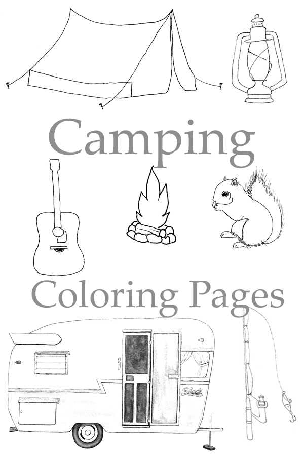 printable camping coloring pages