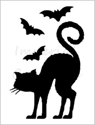 printable cat pumpkin stencil