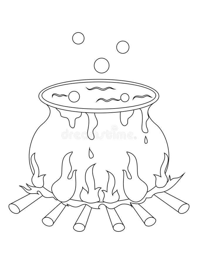 printable cauldron outline