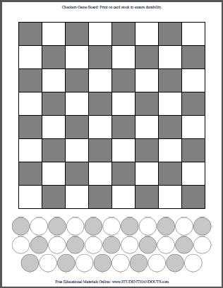printable checker board