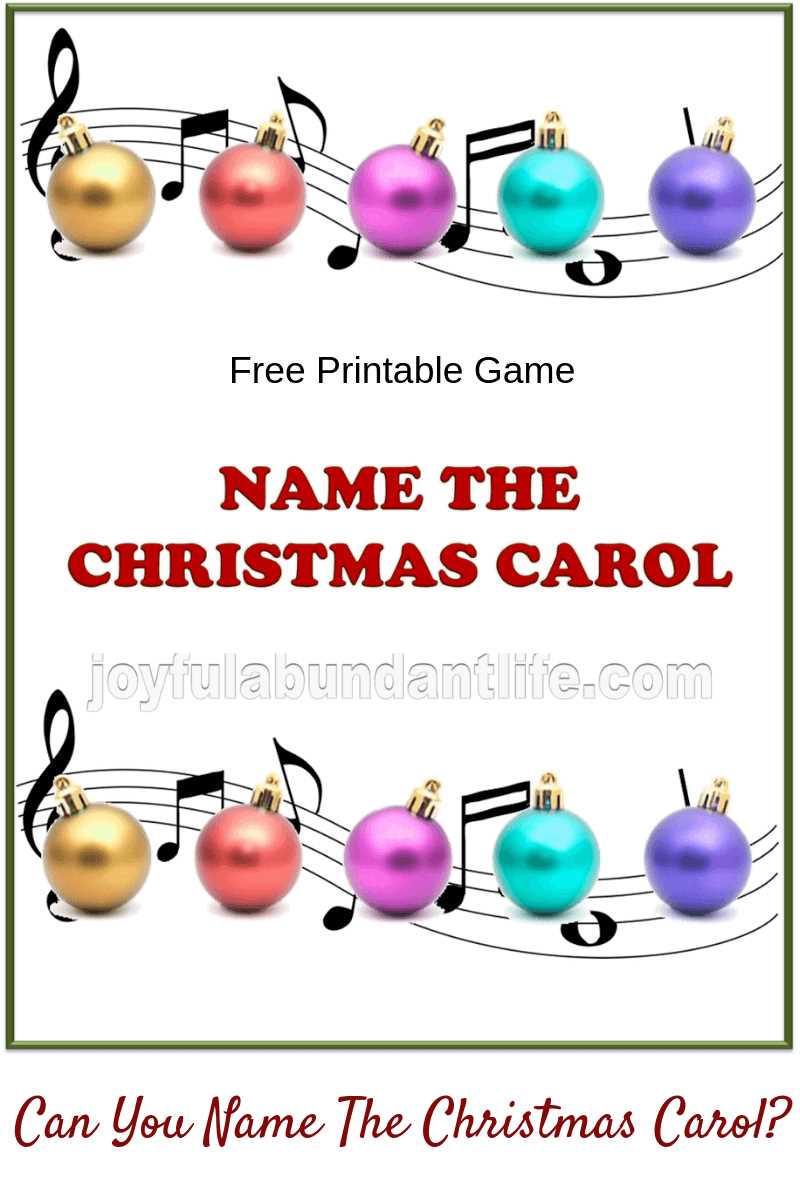 printable christmas carol games