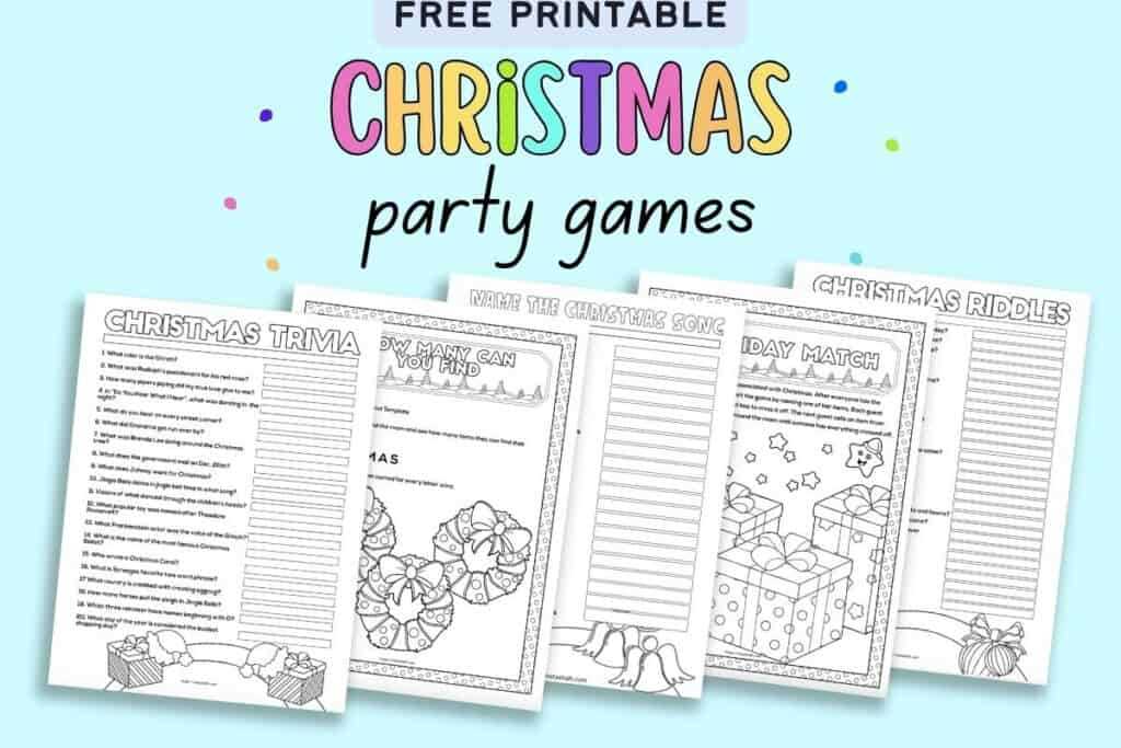 printable christmas carol games