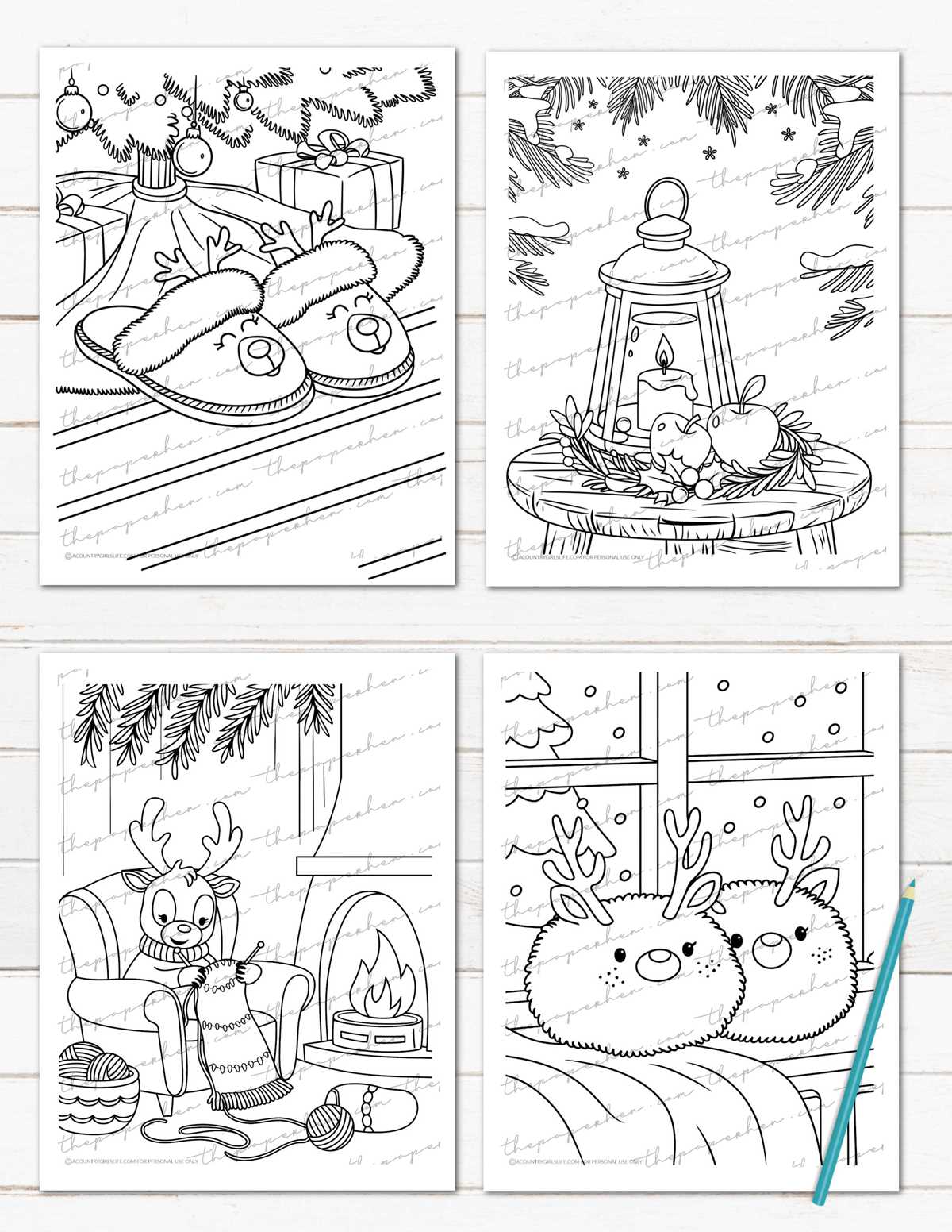 printable christmas coloring cards