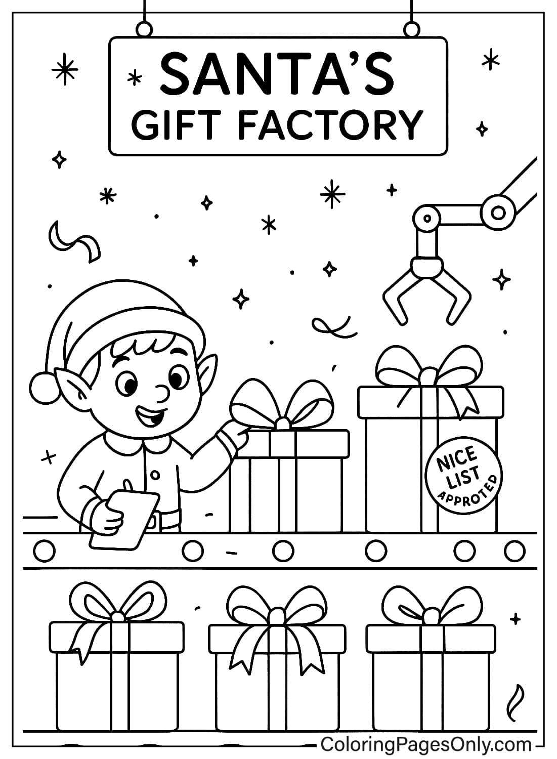 printable christmas gifts coloring pages