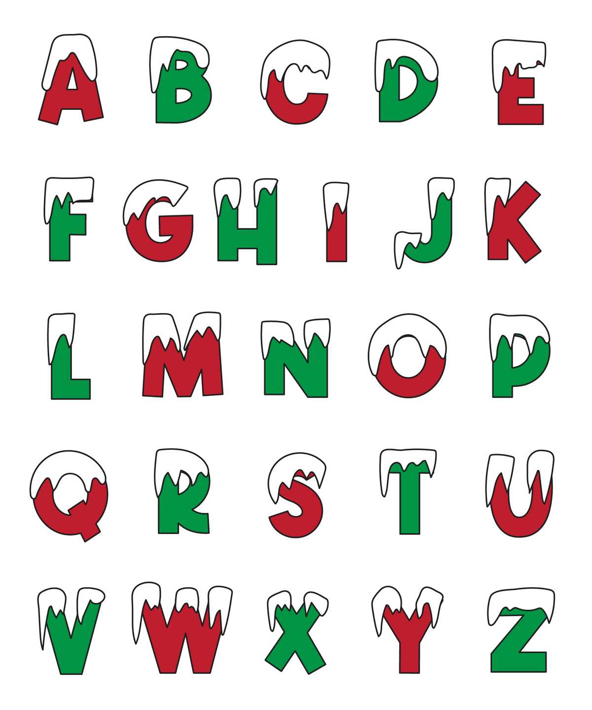 printable christmas letters