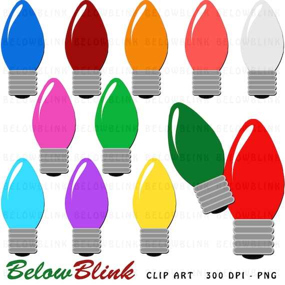 printable christmas light bulbs