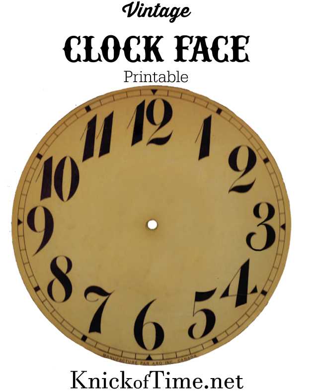 printable clock face free