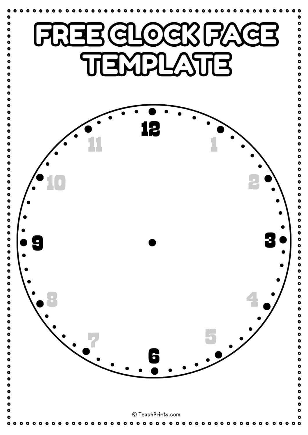 printable clock face free