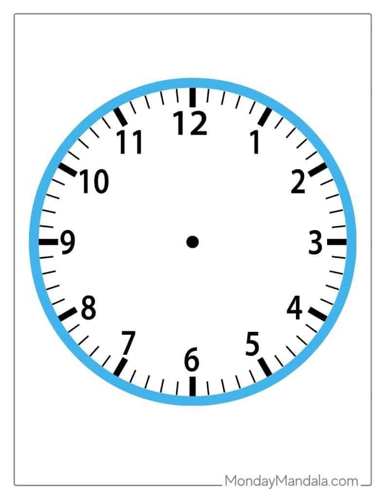 printable clock faces