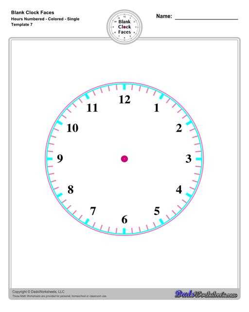 printable clock templates