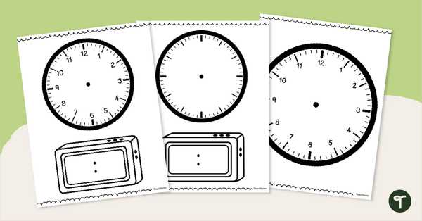 printable clock templates