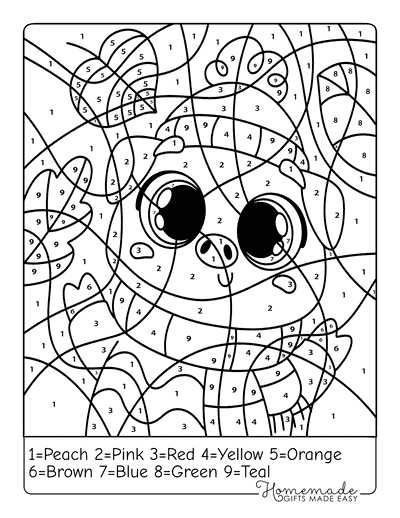 printable color by number preschool