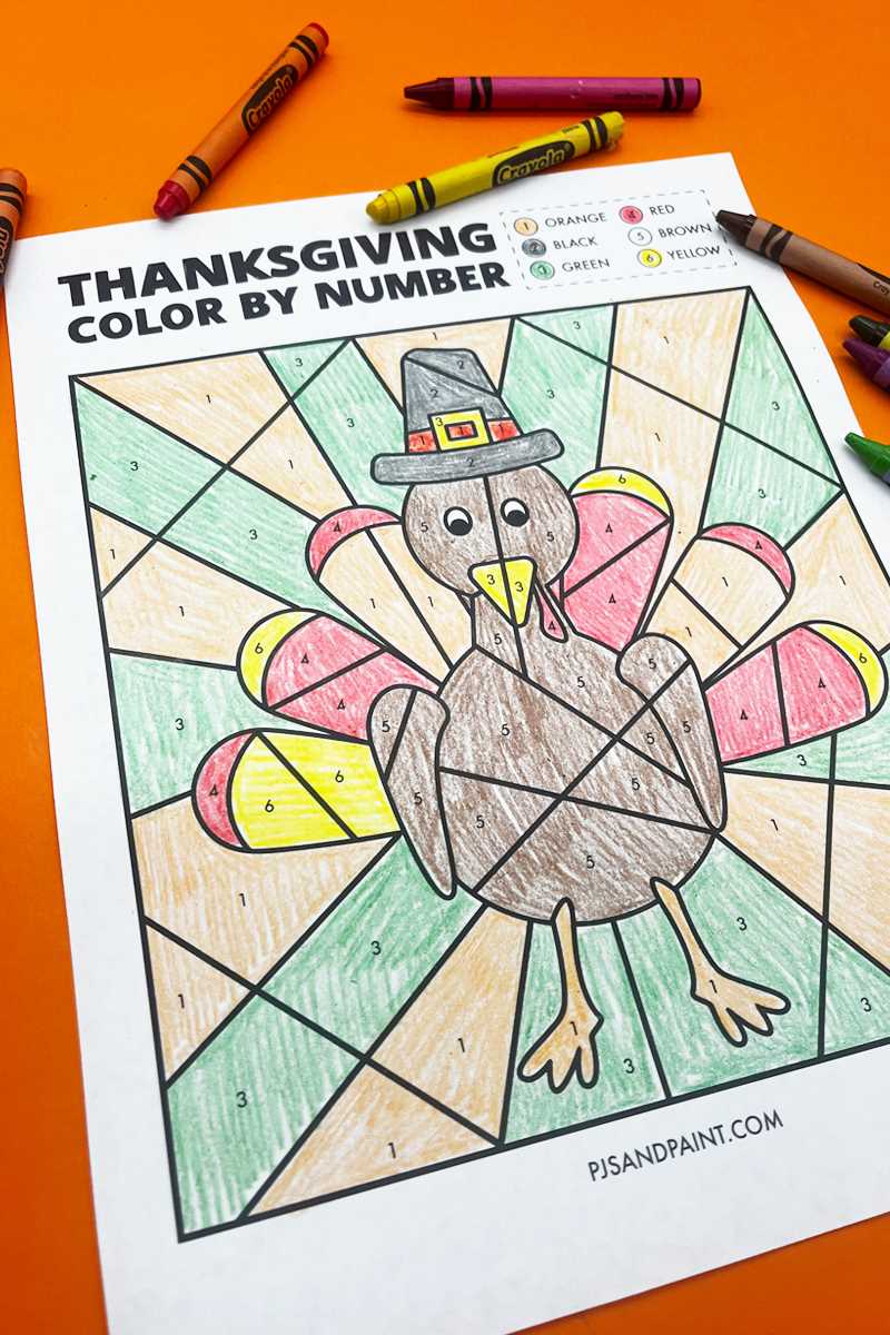 printable color by number thanksgiving