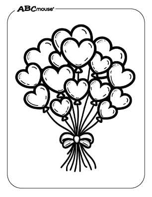 printable color hearts