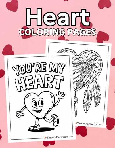 printable color hearts
