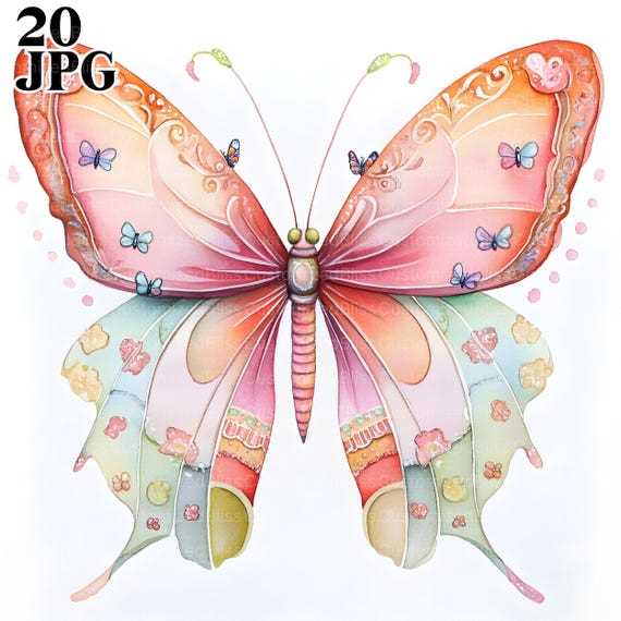 printable colorful butterfly
