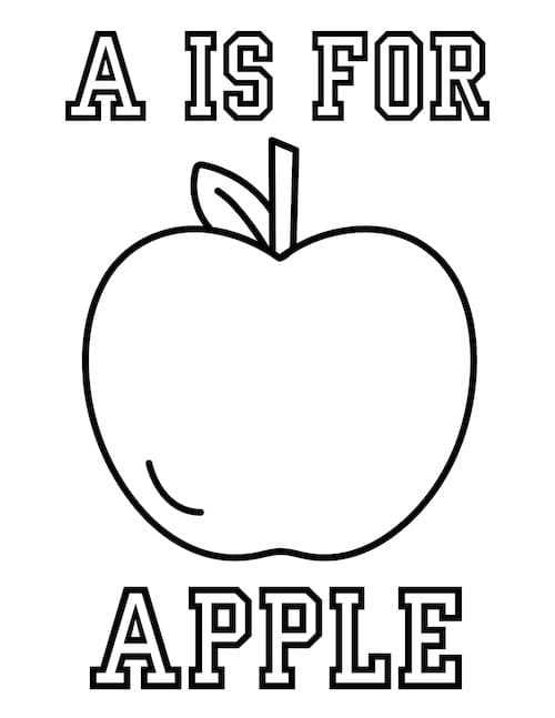 printable coloring apple