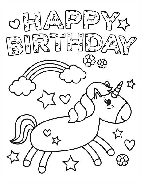printable coloring birthday