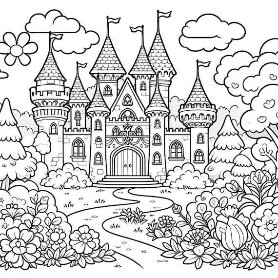 printable coloring pages castles