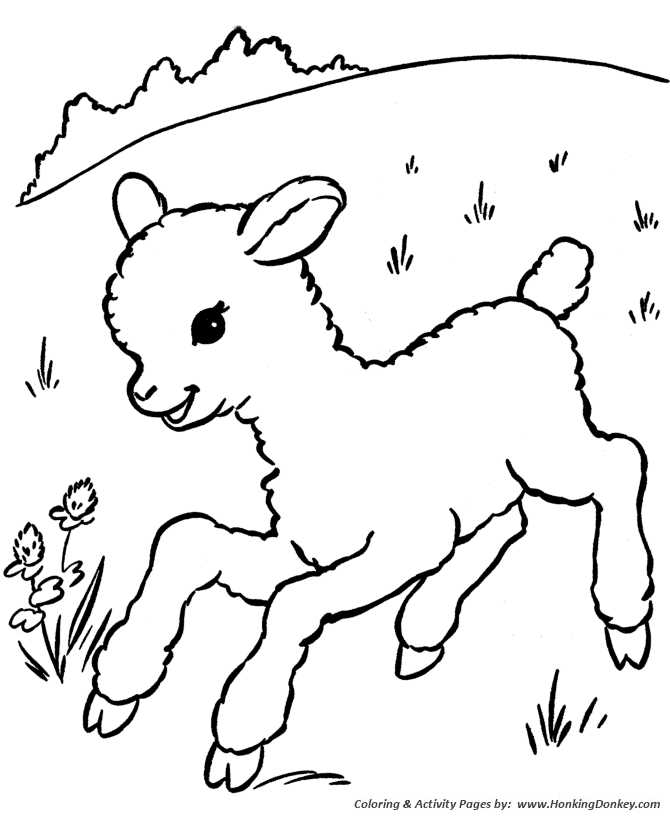 printable coloring pages farm animals