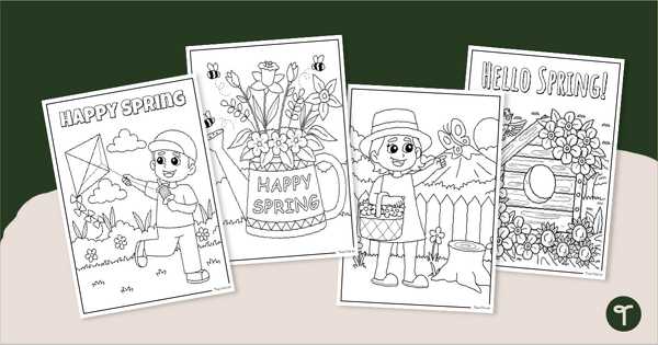 printable coloring pages for spring
