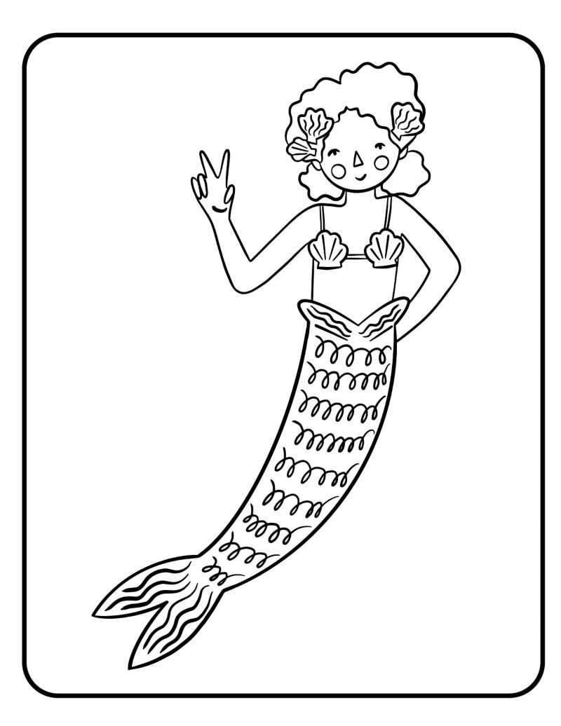 printable coloring pages mermaid
