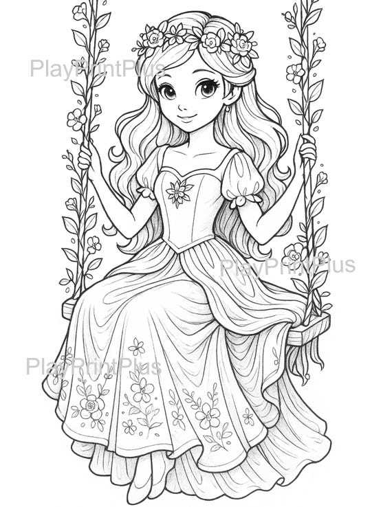 printable coloring pages of princess