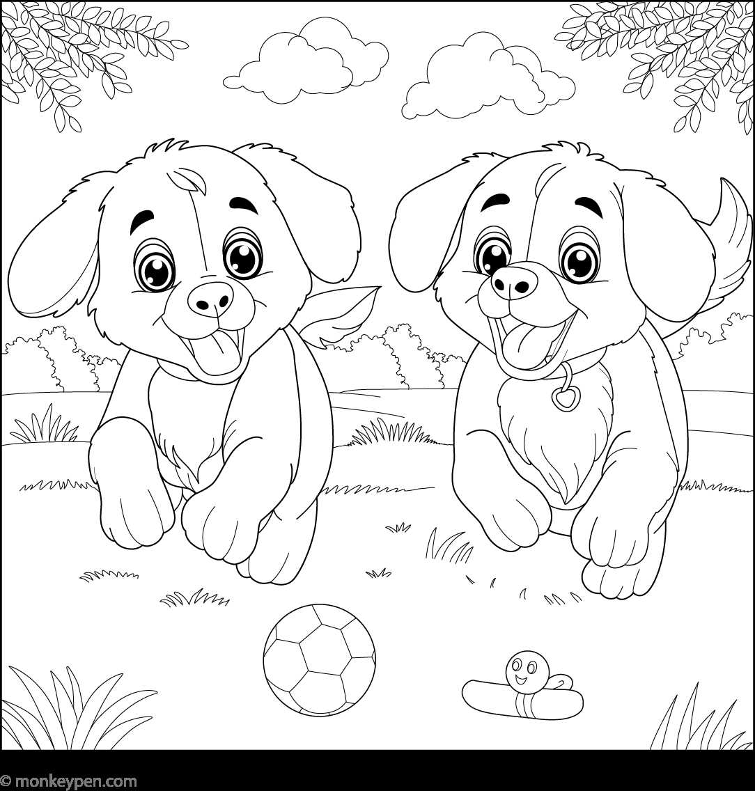 printable coloring pages of puppies